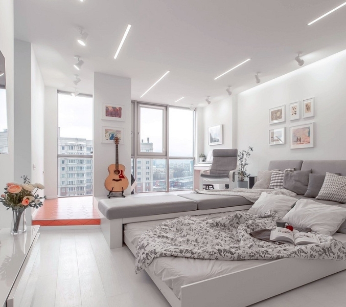 Функціональні Рішення Для Дому: 6 Ідей З Подіумами 11 - Ліжка Та Матраци 6 функциональных интерьеров с подиумом