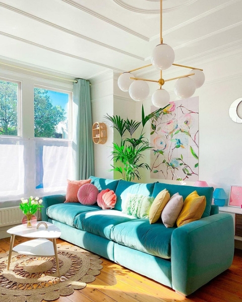Яскраві Дивани: Змініть Свій Простір На Краще! 18 - Ліжка Та Матраци 7 чудових інтер'єрів, де яскравий диван став основою