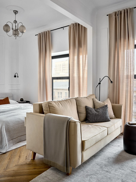 Бежевый диван: какой выбрать, с чем сочетать и как вписать в интерьер (84 фото)