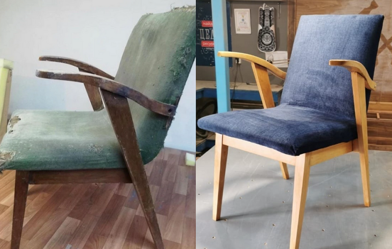 Що робити зі старим кріслом? 8 красивих прикладів (фото до і після)