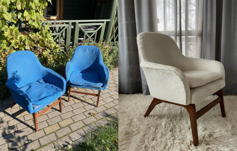 Що робити зі старим кріслом? 8 красивих прикладів (фото до і після)