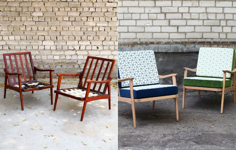 Що робити зі старим кріслом? 8 красивих прикладів (фото до і після)