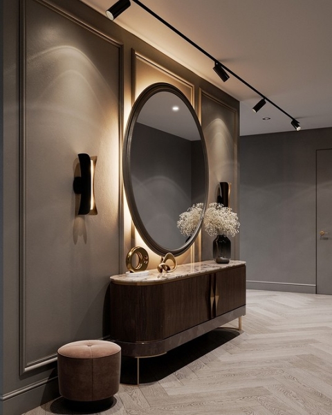 Деталі інтер'єру з використанням кольору венге