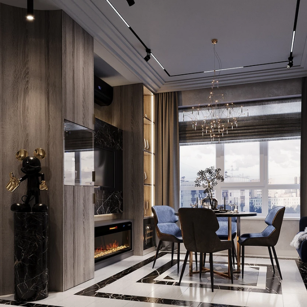 Каштанові відтінки в сучасному інтер'єрі