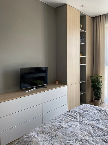 Інтер'єр з меблями кольору білений дуб