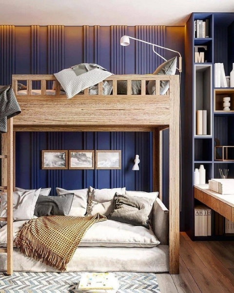 Дизайн Дитячої: Вибираємо Ліжко-Горище! 18 - Ліжка Та Матраци Двухъярусная кровать с диваном: особенности конструкции, идеи дизайна и 43 фото