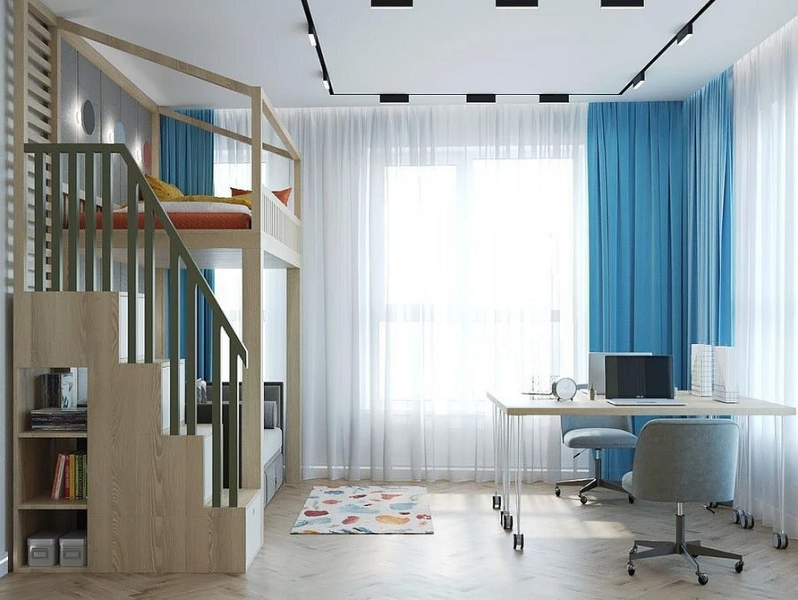 Дизайн Дитячої: Вибираємо Ліжко-Горище! 7 - Ліжка Та Матраци Двухъярусная кровать с диваном: особенности конструкции, идеи дизайна и 43 фото