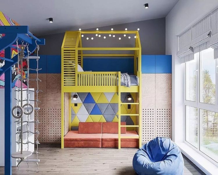 Дизайн Дитячої: Вибираємо Ліжко-Горище! 3 - Ліжка Та Матраци Двухъярусная кровать с диваном: особенности конструкции, идеи дизайна и 43 фото