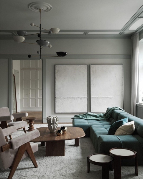 Як і з чим поєднувати бірюзовий диван в інтер'єрі