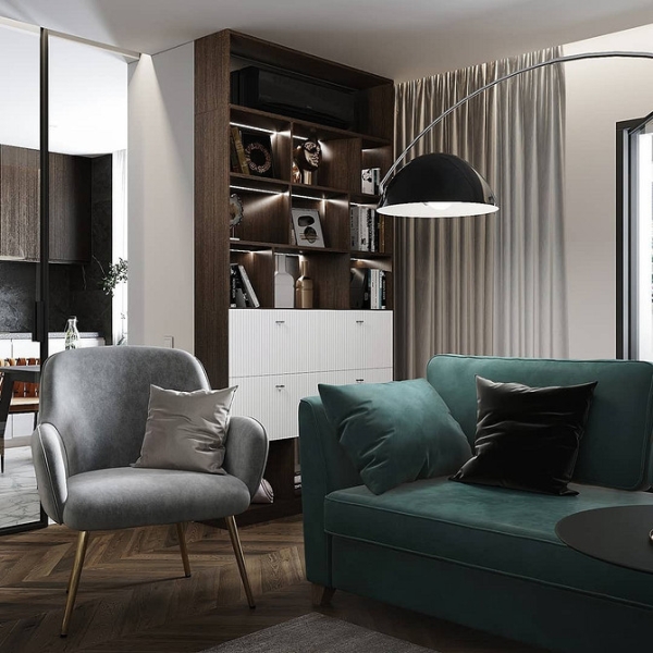 Як і з чим поєднувати бірюзовий диван в інтер'єрі