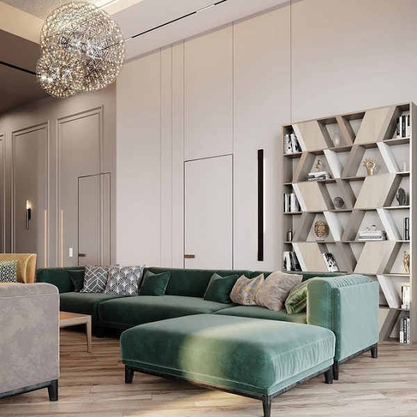 Як і з чим поєднувати бірюзовий диван в інтер'єрі