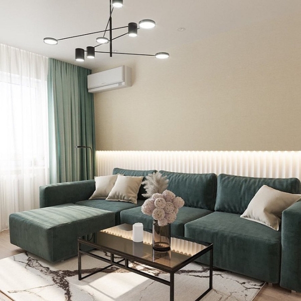 Як і з чим поєднувати бірюзовий диван в інтер'єрі