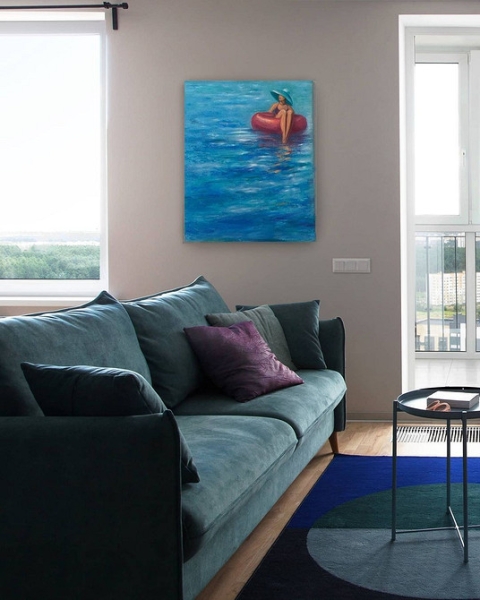 Як і з чим поєднувати бірюзовий диван в інтер'єрі