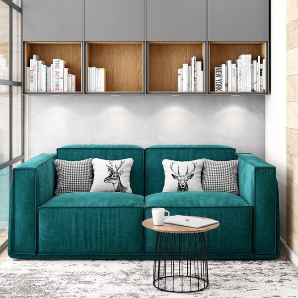 Як і з чим поєднувати бірюзовий диван в інтер'єрі