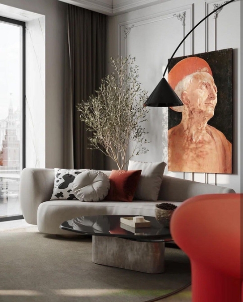 Округлий Диван В Інтер'єрі Стильний диван на ніжках: 53 модні приклади