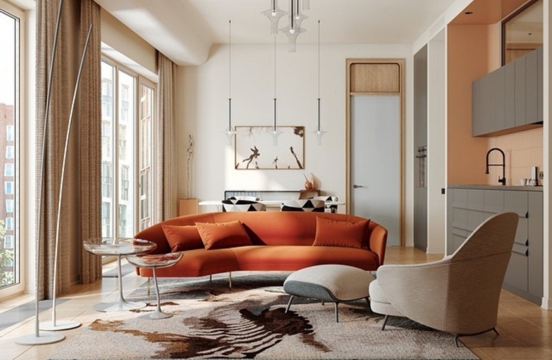 Дизайн Округлого Дивану Стильний диван на ніжках: 53 модні приклади