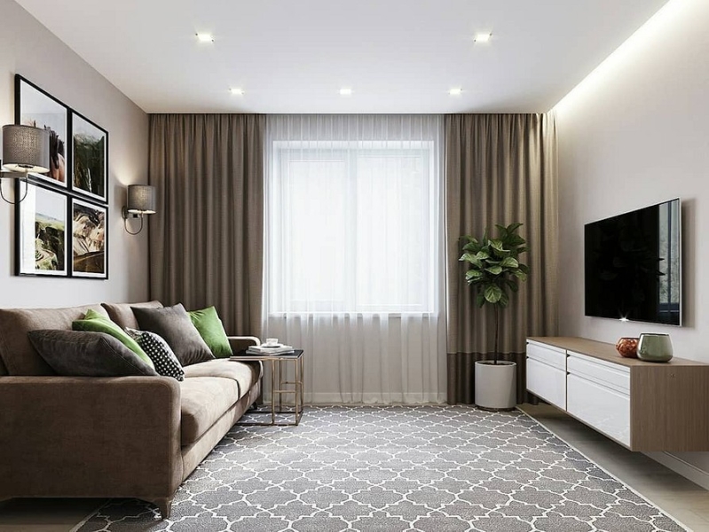 Коричневий диван в інтер'єрі: комфорт та елегантність