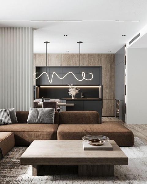 Коричневий диван в інтер'єрі: затишок та гармонія