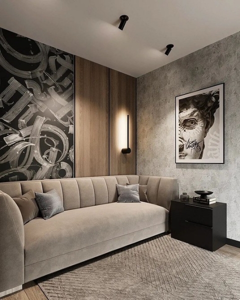 Коричневий диван в інтер'єрі: розкішний дизайн