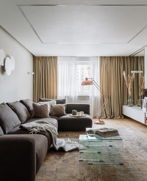 Коричневий диван в інтер'єрі: сучасні тенденції