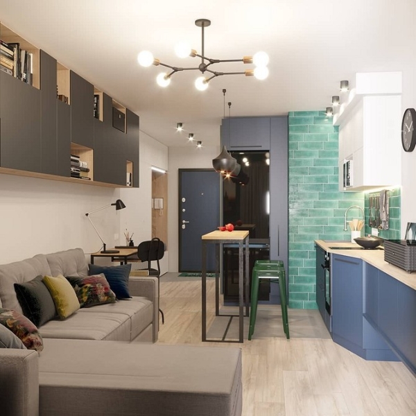 Коричневий диван в інтер'єрі кухні: ідеальне поєднання