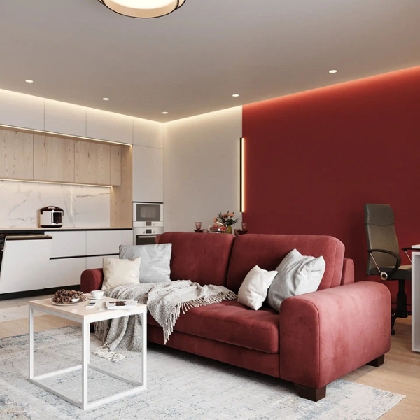 Червоний диван в інтер'єрі: найкращі відтінки, поради з вибору та 100 фотоприкладів