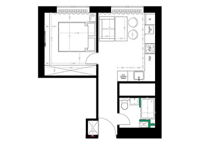 План квартири 32 кв.м.