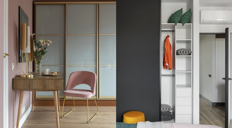 Сучасні шафи купе в інтер'єрі квартири