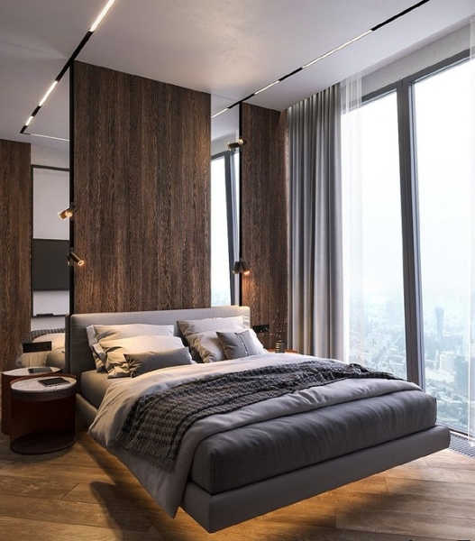 Парящая кровать в интерьере: плюсы, минусы и 73 красивых фото