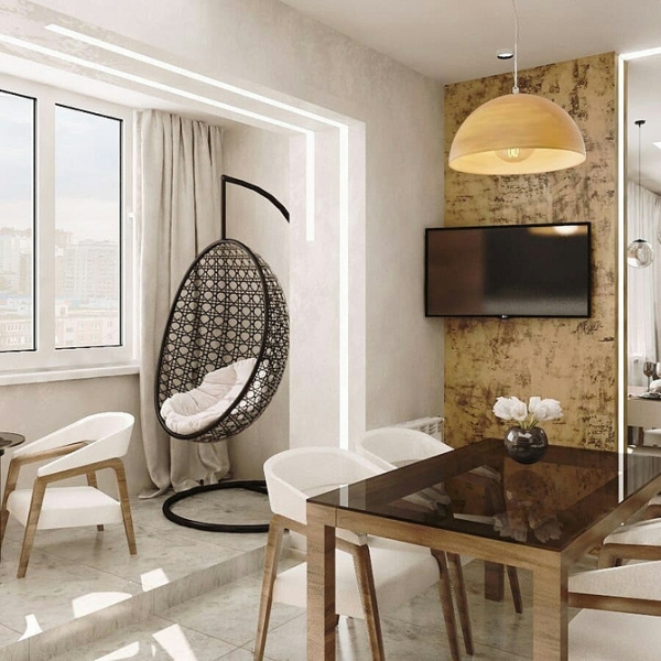 Підвісне крісло в інтер'єрі: види та вдалі варіанти розміщення