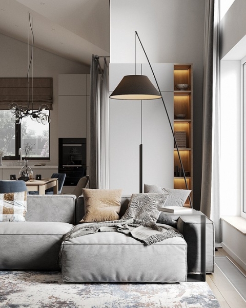 Серая мебель в интерьере: варианты сочетаний и 96 потрясающих фото