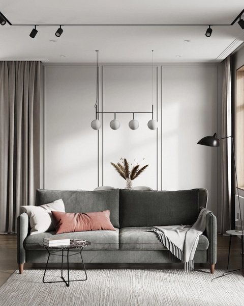 Серый диван в интерьере: советы по выбору, идеи для разных комнат и 60 фотопримеров