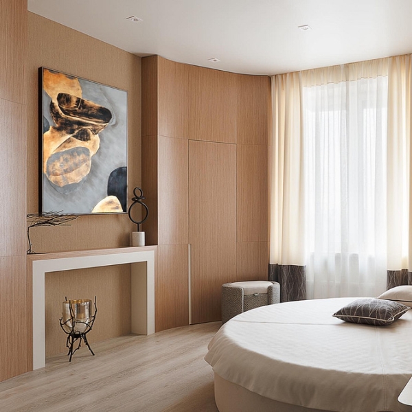 Ліжко з плавними лініями: вибір для спальні Ліжко з плавними лініями в спальні