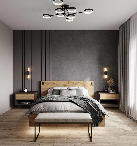 Ліжко з ефектом левітації в інтер'єрі сучасної квартири