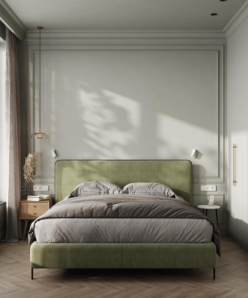 Кольорові Подушки Як Акцент Ліжко-подіум з кольоровими подушками