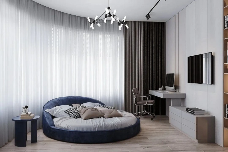 Ліжка з округлими формами: поради дизайнерів Стильне ліжко з округлими формами