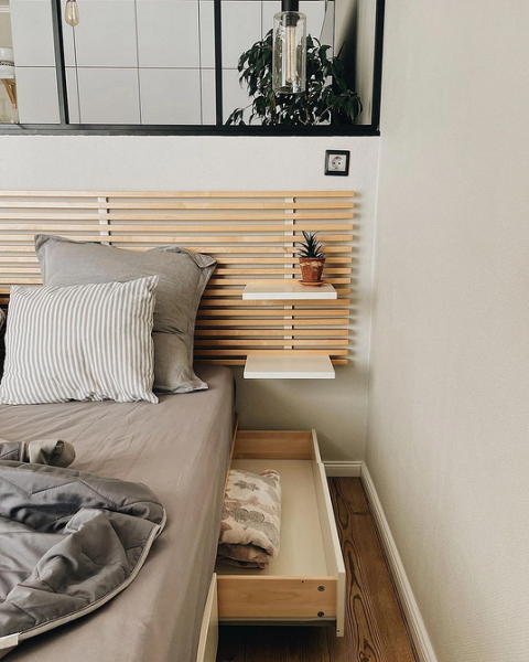 Ліжко з підйомним механізмом та великим відділенням для зберігання речей