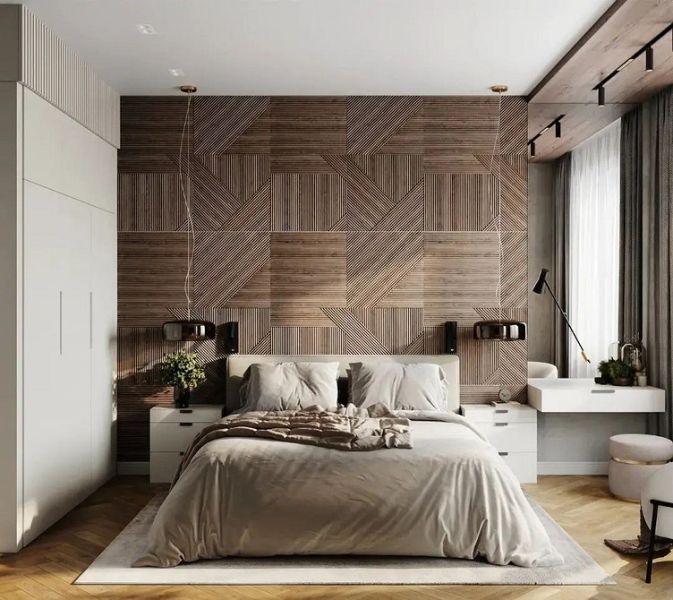 Мінімалізм В Дизайні Спальні Ліжко-подіум в мінімалістичному стилі