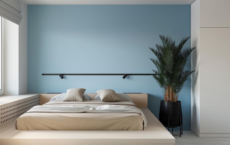 Екологічний Дизайн Спальні Ліжко-подіум з дерев'яними елементами