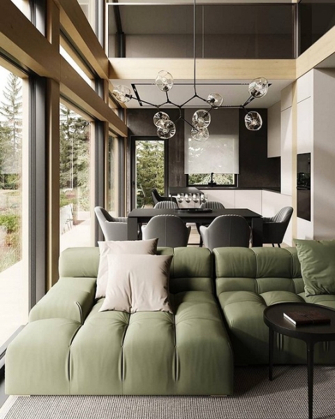 Зелений Диван В Інтер'Єрі: Вибір Відтінку Та Ідеї Поєднання 26 - Ліжка Та Матраци Зеленый диван в интерьере: какой выбрать и с чем сочетать (105 фото)