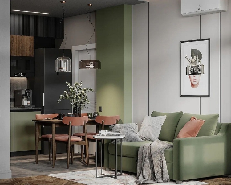 Зелений Диван В Інтер'Єрі: Вибір Відтінку Та Ідеї Поєднання 25 - Ліжка Та Матраци Зеленый диван в интерьере: какой выбрать и с чем сочетать (105 фото)