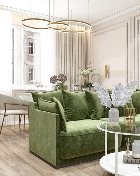 Зелений Диван В Інтер'Єрі: Вибір Відтінку Та Ідеї Поєднання 18 - Ліжка Та Матраци Зеленый диван в интерьере: какой выбрать и с чем сочетать (105 фото)