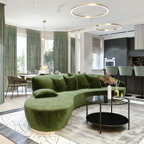 Зелений Диван В Інтер'Єрі: Вибір Відтінку Та Ідеї Поєднання 15 - Ліжка Та Матраци Зеленый диван в интерьере: какой выбрать и с чем сочетать (105 фото)