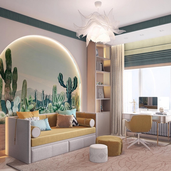 Як Вибрати Жовтий Диван Для Вашого Інтер'Єру: Корисні Поради! 29 - Ліжка Та Матраци Жовтий диван в інтер'єрі: поради щодо вибору та 100 красивих фотоприкладів