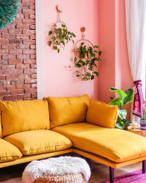 Як Вибрати Жовтий Диван Для Вашого Інтер'Єру: Корисні Поради! 18 - Ліжка Та Матраци Жовтий диван в інтер'єрі: поради щодо вибору та 100 красивих фотоприкладів