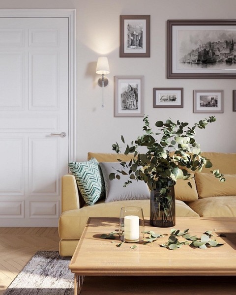 Як Вибрати Жовтий Диван Для Вашого Інтер'Єру: Корисні Поради! 21 - Ліжка Та Матраци Жовтий диван в інтер'єрі: поради щодо вибору та 100 красивих фотоприкладів