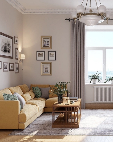 Як Вибрати Жовтий Диван Для Вашого Інтер'Єру: Корисні Поради! 22 - Ліжка Та Матраци Жовтий диван в інтер'єрі: поради щодо вибору та 100 красивих фотоприкладів