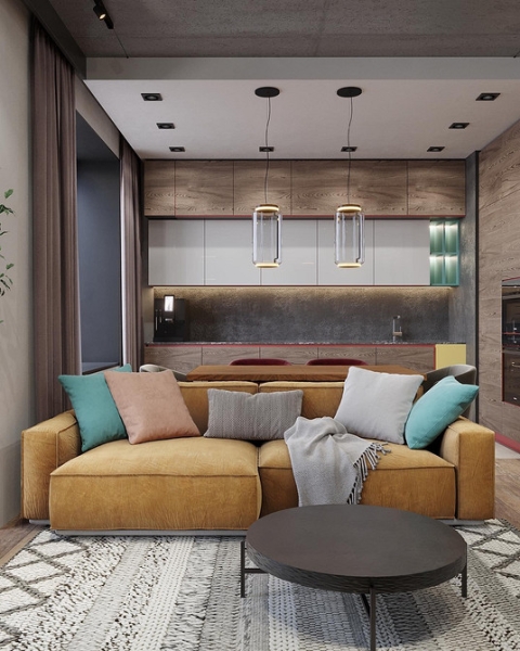 Як Вибрати Жовтий Диван Для Вашого Інтер'Єру: Корисні Поради! 13 - Ліжка Та Матраци Жовтий диван в інтер'єрі: поради щодо вибору та 100 красивих фотоприкладів