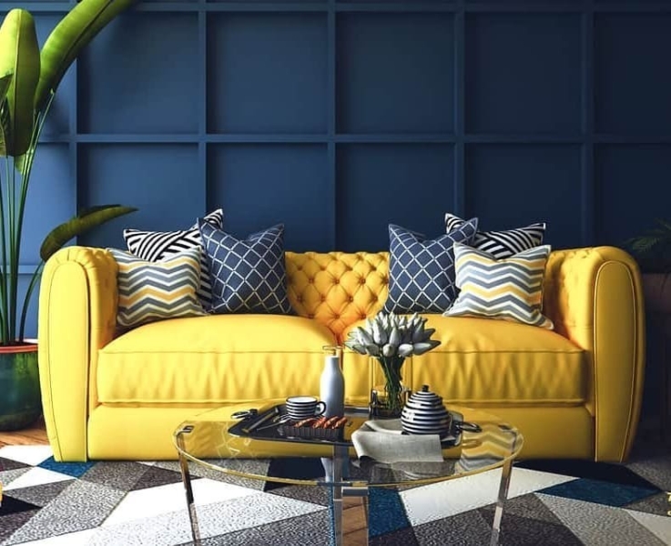 Жовтий диван в інтер'єрі: поради щодо вибору та 100 красивих фотоприкладів