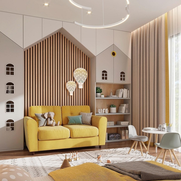 Як Вибрати Жовтий Диван Для Вашого Інтер'Єру: Корисні Поради! 26 - Ліжка Та Матраци Жовтий диван в інтер'єрі: поради щодо вибору та 100 красивих фотоприкладів